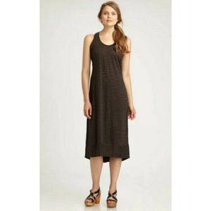 Eileen Fisher Linen Racerback Beachy Striped Dress